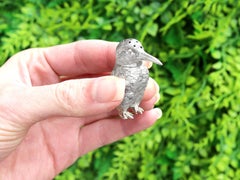 Pepperette a forma di uccello in argento sterling di epoca edoardiana