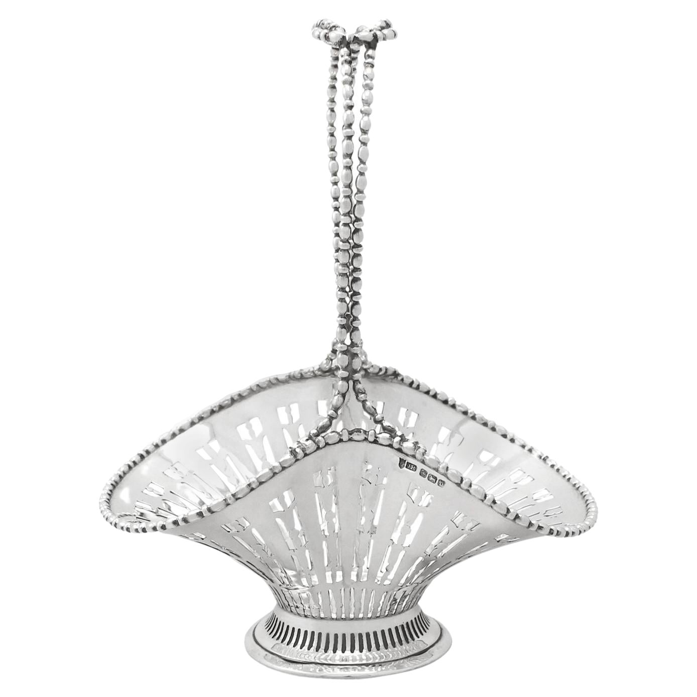 Antike Edwardian Sterling Silber Bon Bon Korb