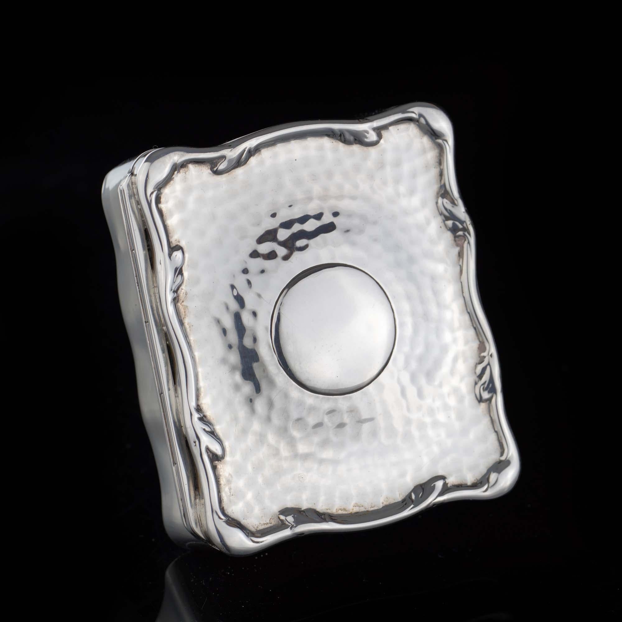 British Antique Edwardian Sterling Silver Box For Sale