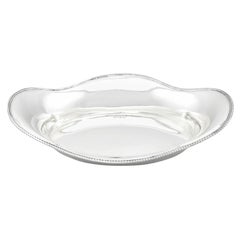 Antike edwardianische Brotschale aus Sterlingsilber