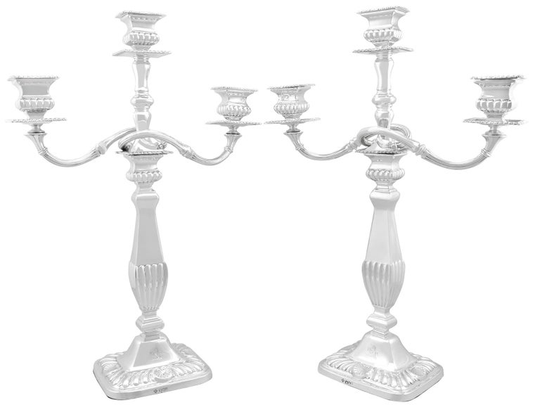 Antique Edwardian Sterling Silver Candelabra at 1stDibs