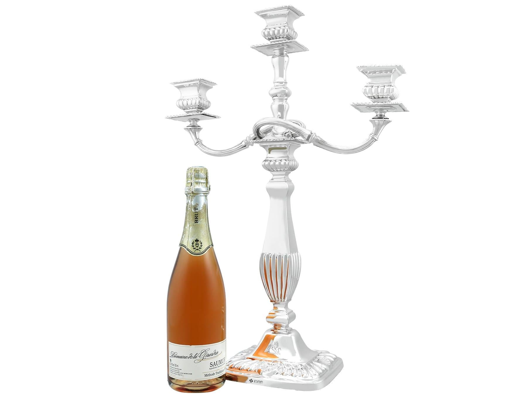 English Antique Edwardian Sterling Silver Candelabra