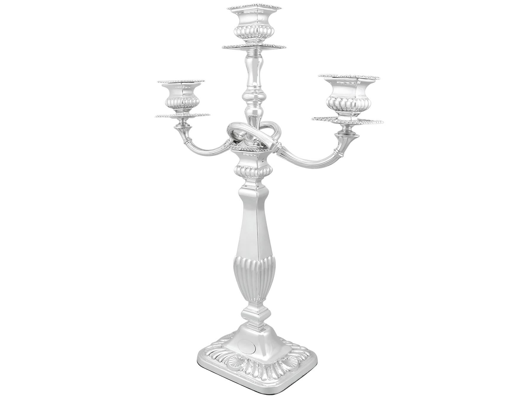 Antique Edwardian Sterling Silver Candelabra In Excellent Condition In Jesmond, Newcastle Upon Tyne