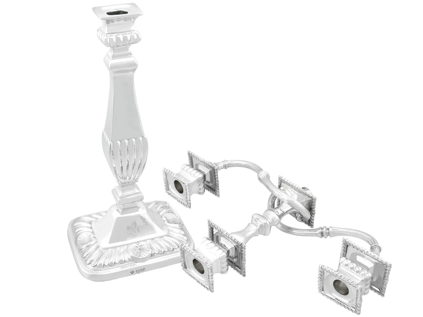 Antique Edwardian Sterling Silver Candelabra 1