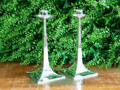Antique Edwardian Sterling Silver Candlesticks (1904)