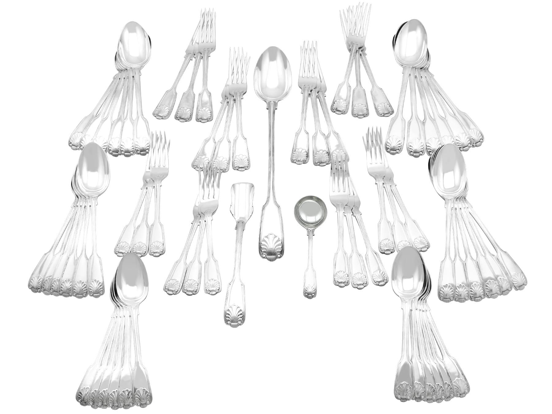 Antica mensa in argento sterling edoardiana di posate (1906) in vendita 6