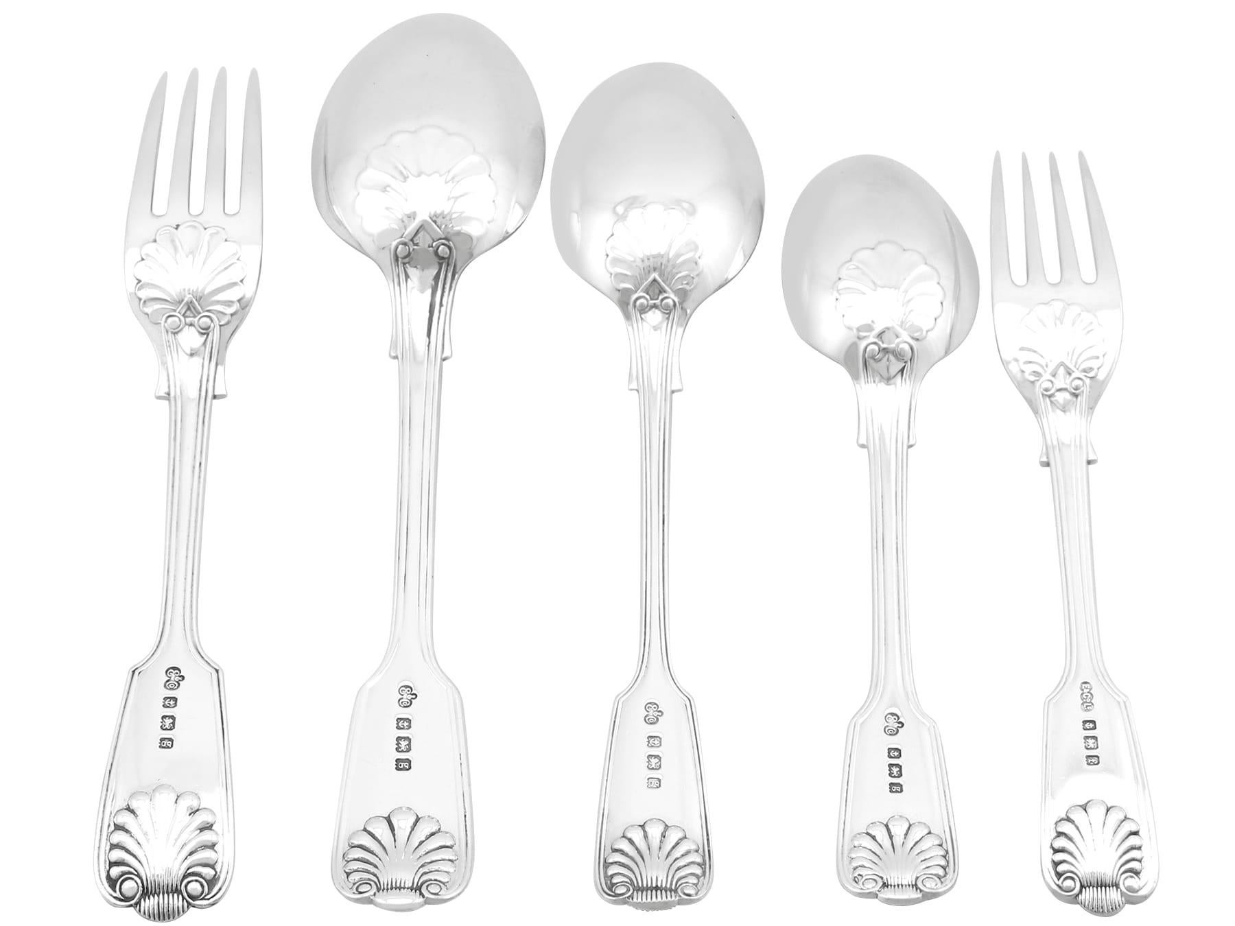 Inglese Antica mensa in argento sterling edoardiana di posate (1906) in vendita