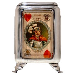 Antique Edwardian Sterling Silver Card Box London 1901 Grey & Co