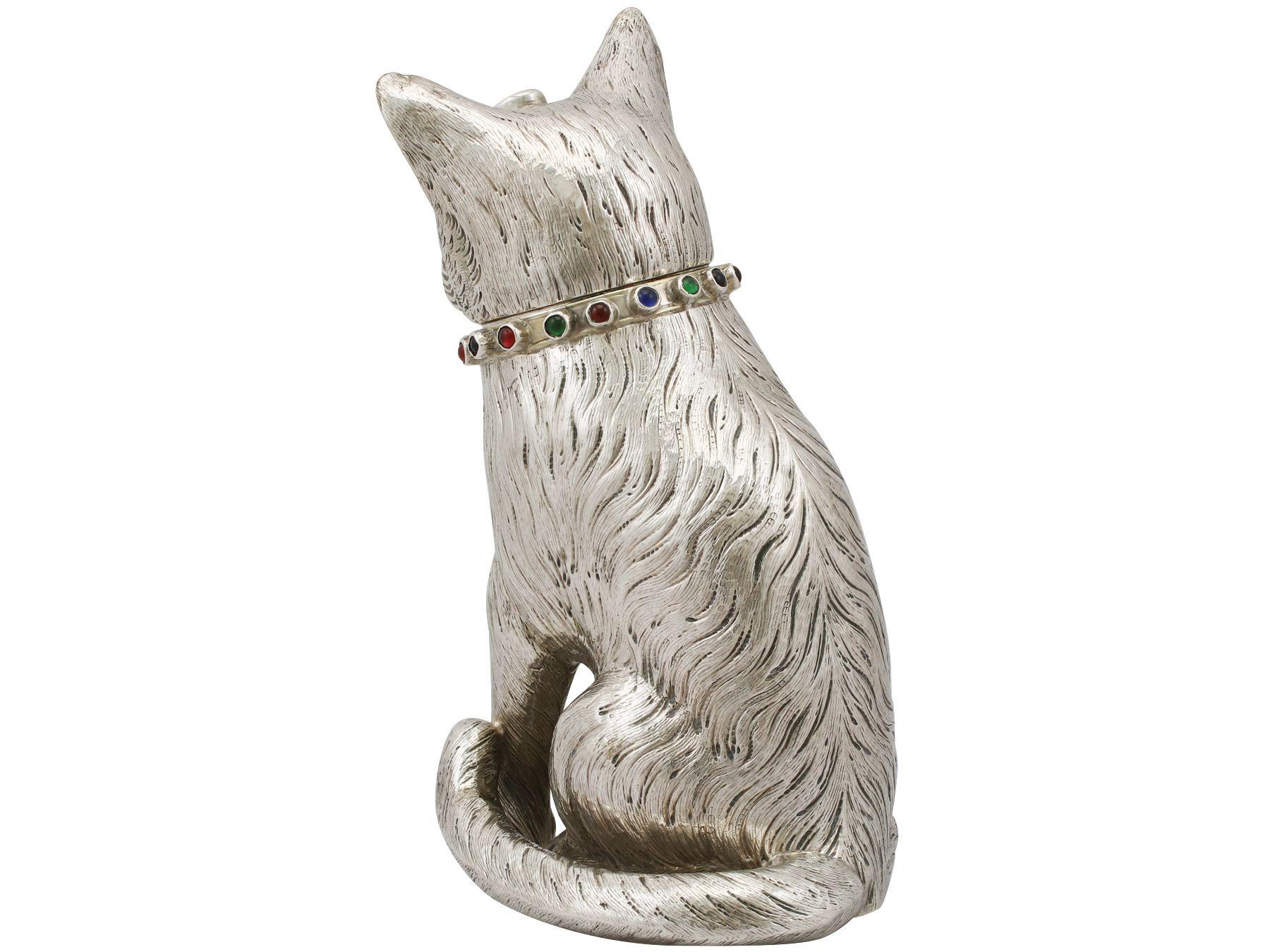 sterling silver cat box