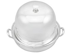 Antique Edwardian Sterling Silver Caviar / Muffin Dish