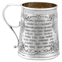 Antique Edwardian Sterling Silver Christening Mug