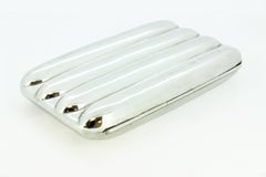 Antique Edwardian Sterling Silver Cigar Case, Birmingham, 1903, Samuel M Levi