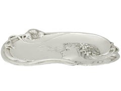 Antique Edwardian Sterling Silver Dressing Table Tray
