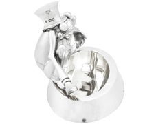 Samuel Jacob Edwardian Sterling Silver Frog Inkwell