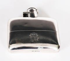 Antike Edwardian Sterling Silber Flachmann Deakin Francis Ltd datiert 1904