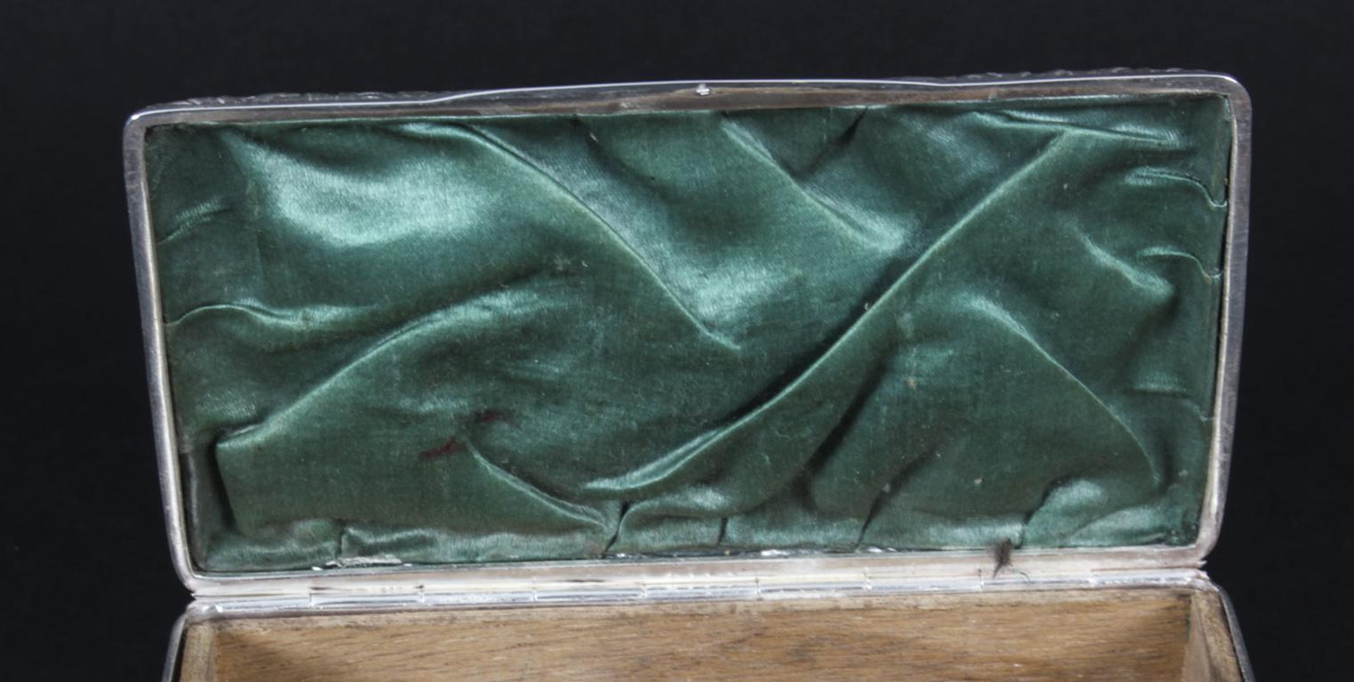 Antique Edwardian Sterling Silver Jewellery Box Casket H. Matthews, 1901 7