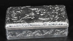Antique Edwardian Sterling Silver Jewellery Box Casket H. Matthews, 1901