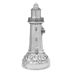 Antikes edwardianisches Leuchtturm-Modell aus Sterlingsilber, Fenton Brothers, 1904