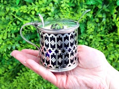 Antiker George V. Senftopf aus Sterlingsilber von Omar Ramsden (1924)