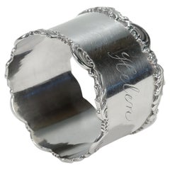 Antiguo servilletero eduardiano de plata de ley