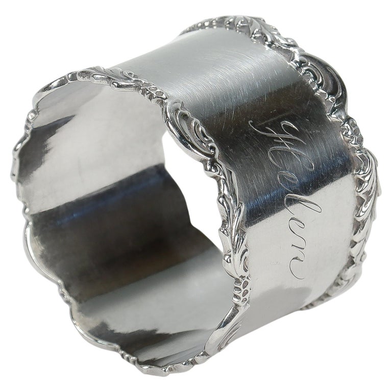 Antique Edwardian Sterling Silver Napkin Ring For Sale at 1stDibs