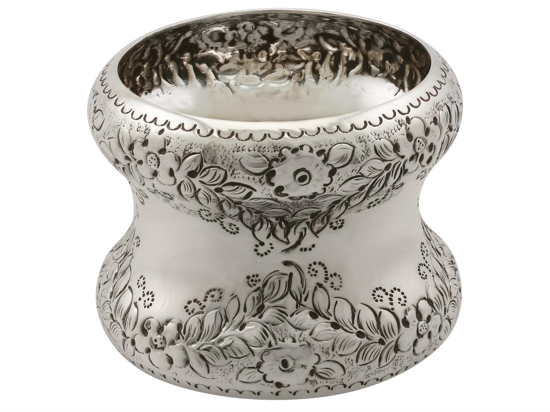 Early 20th Century Antique Edwardian Sterling Silver Napkin Rings