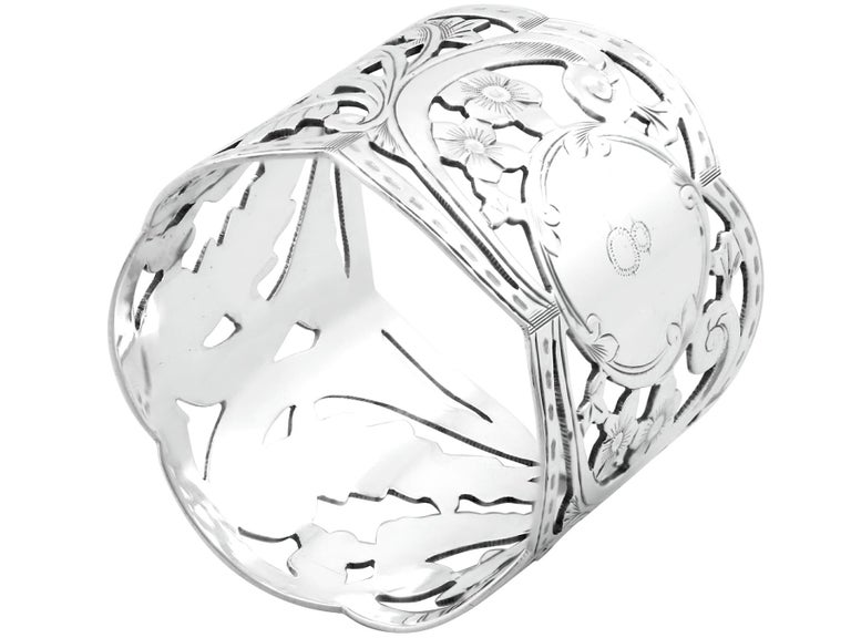 Antique Edwardian Sterling Silver Napkin Rings For Sale at 1stDibs