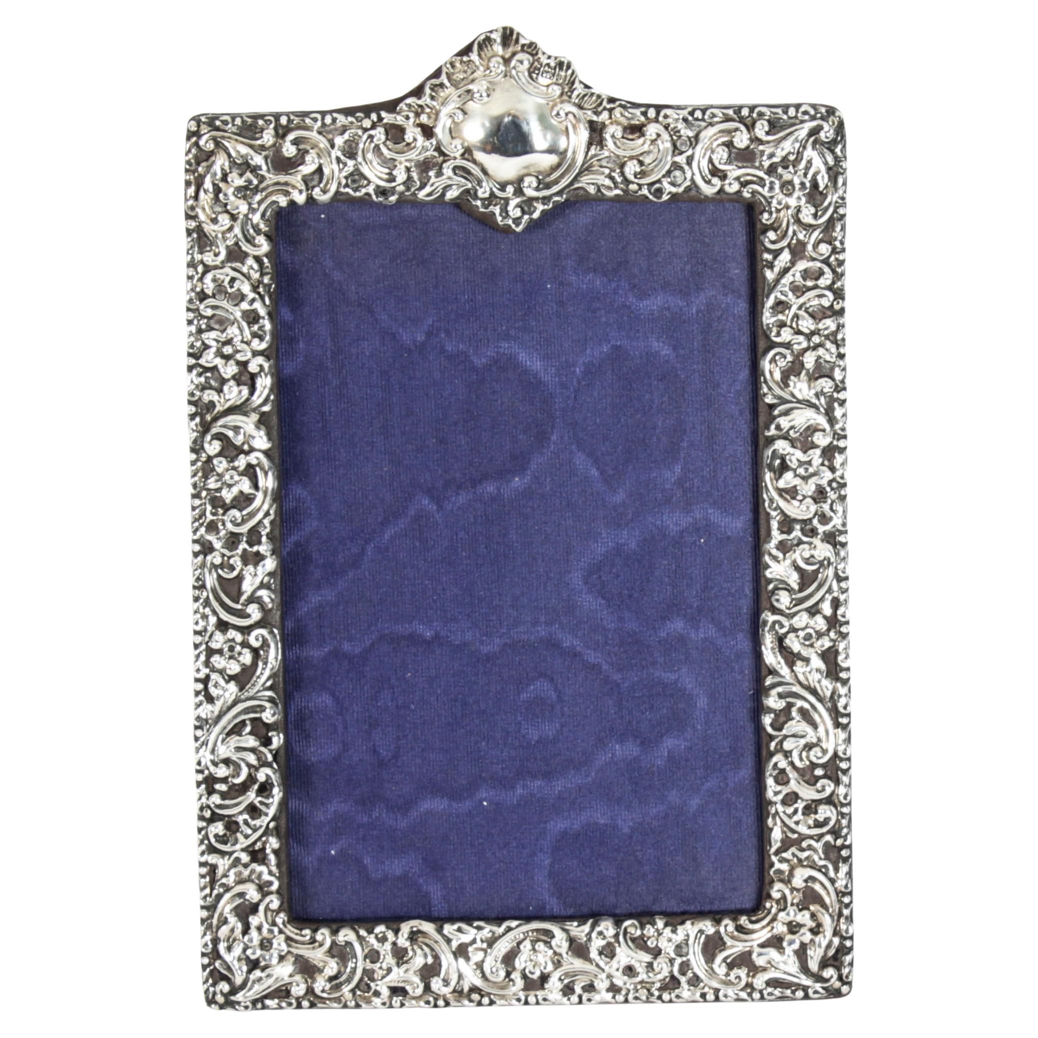 Antique Edwardian Sterling Silver Photo Frame, Dated 1901