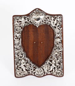 Antique Edwardian Sterling Silver Photo Frame Dated 1911 20x14cm