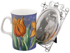 Marco de fotografía antiguo eduardiano de plata de ley