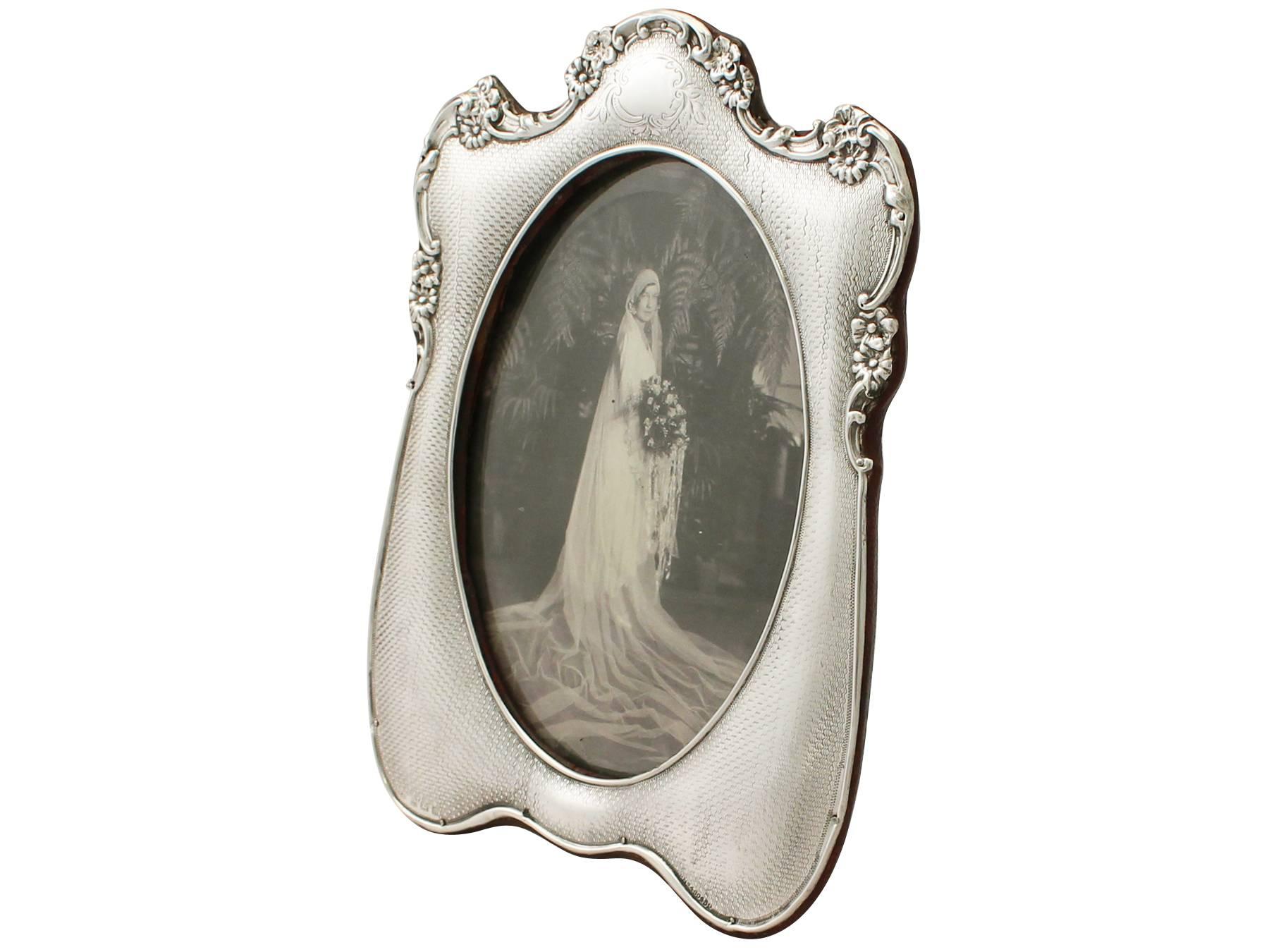 English 20th Century Antique Edwardian Sterling Silver Photograph Frame