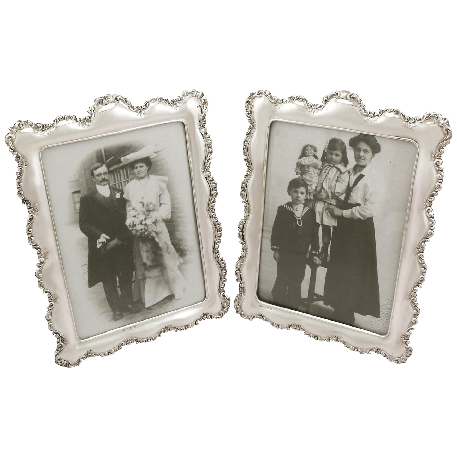 Antique Edwardian Sterling Silver Photograph Frames by Henry Matthews
