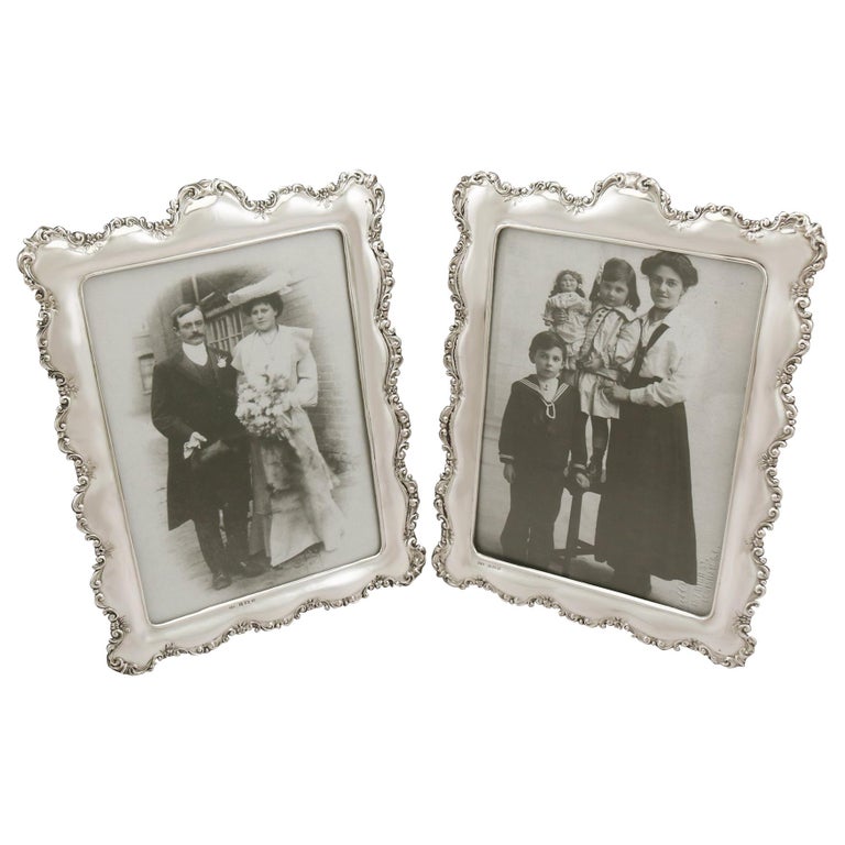 Antique Edwardian Sterling Silver Photograph Frames For Sale at 1stdibs