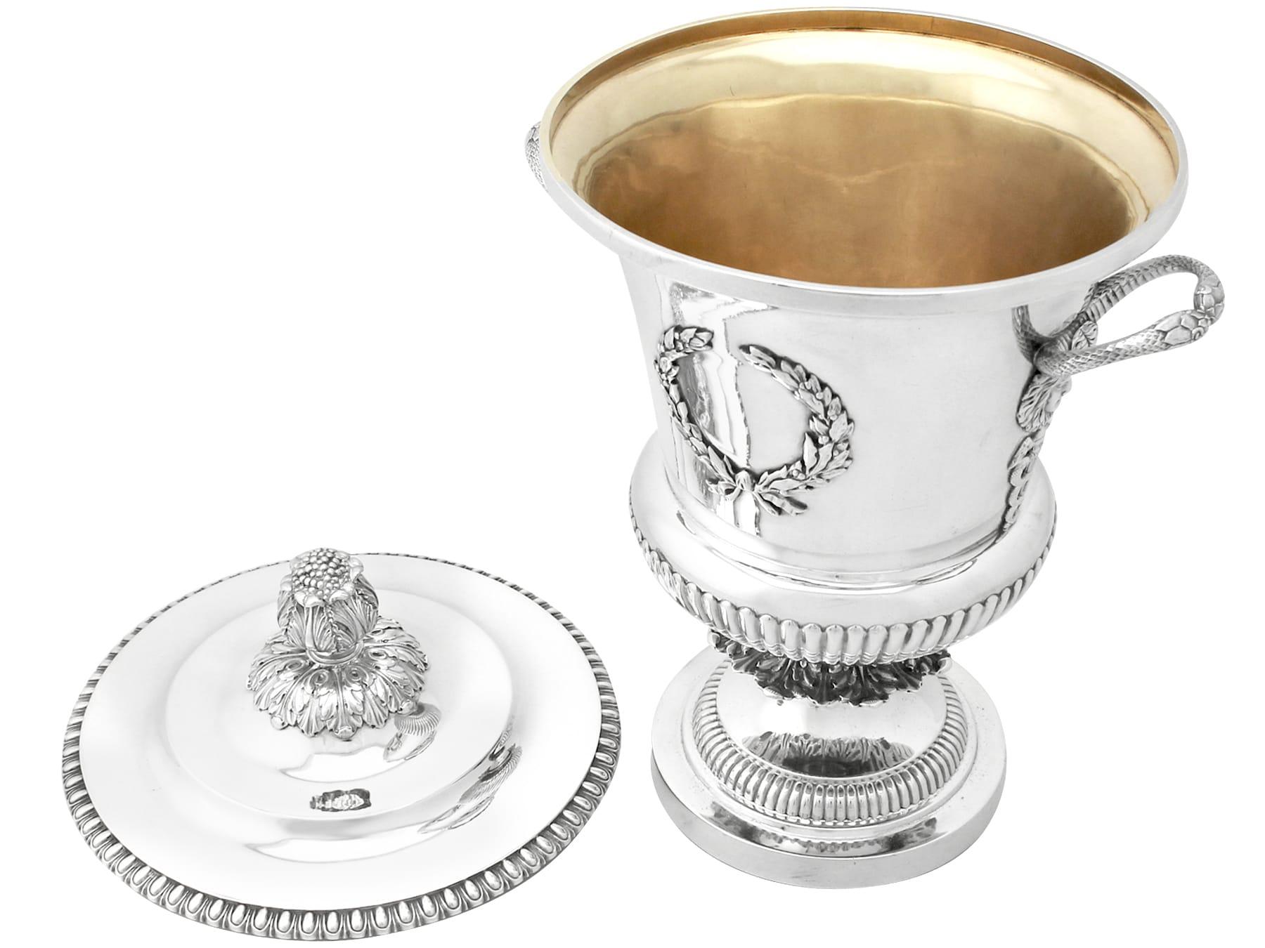 Early 20th Century Antique Edwardian Sterling Silver Presentation Cup and Cover For Sale