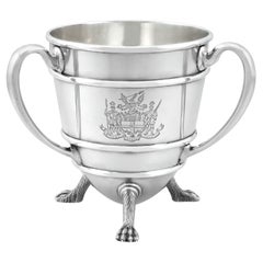 Tasse de présentation édouardienne ancienne en argent sterling / Tyg - 1903