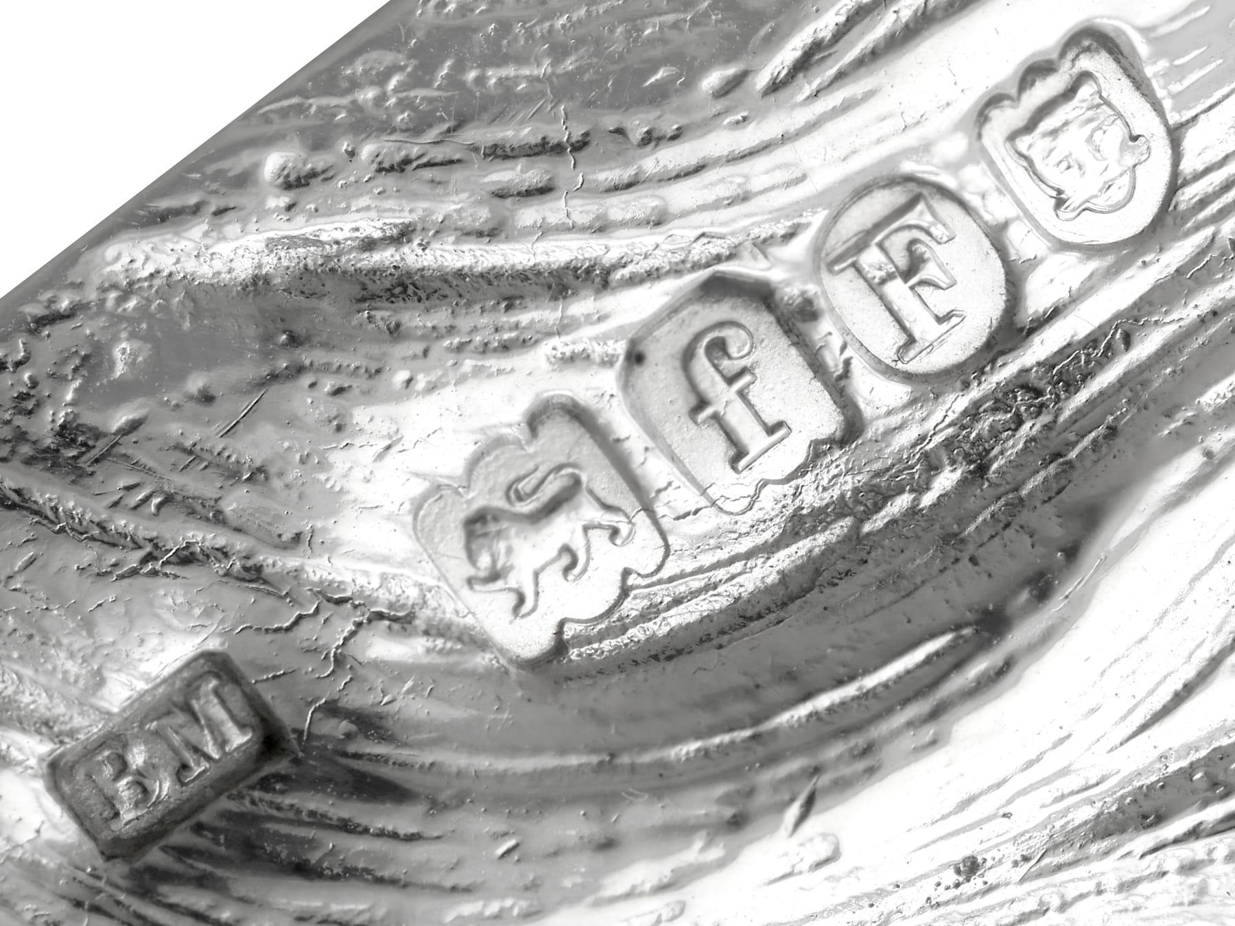 Antike Edwardian Sterling Silber Hirsch Zuckerdose im Angebot 6