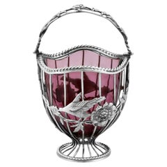 Antique Edwardian Sterling Silver Sugar Basket