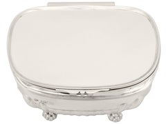 Antique Edwardian Sterling Silver Tea Caddy Regency Style