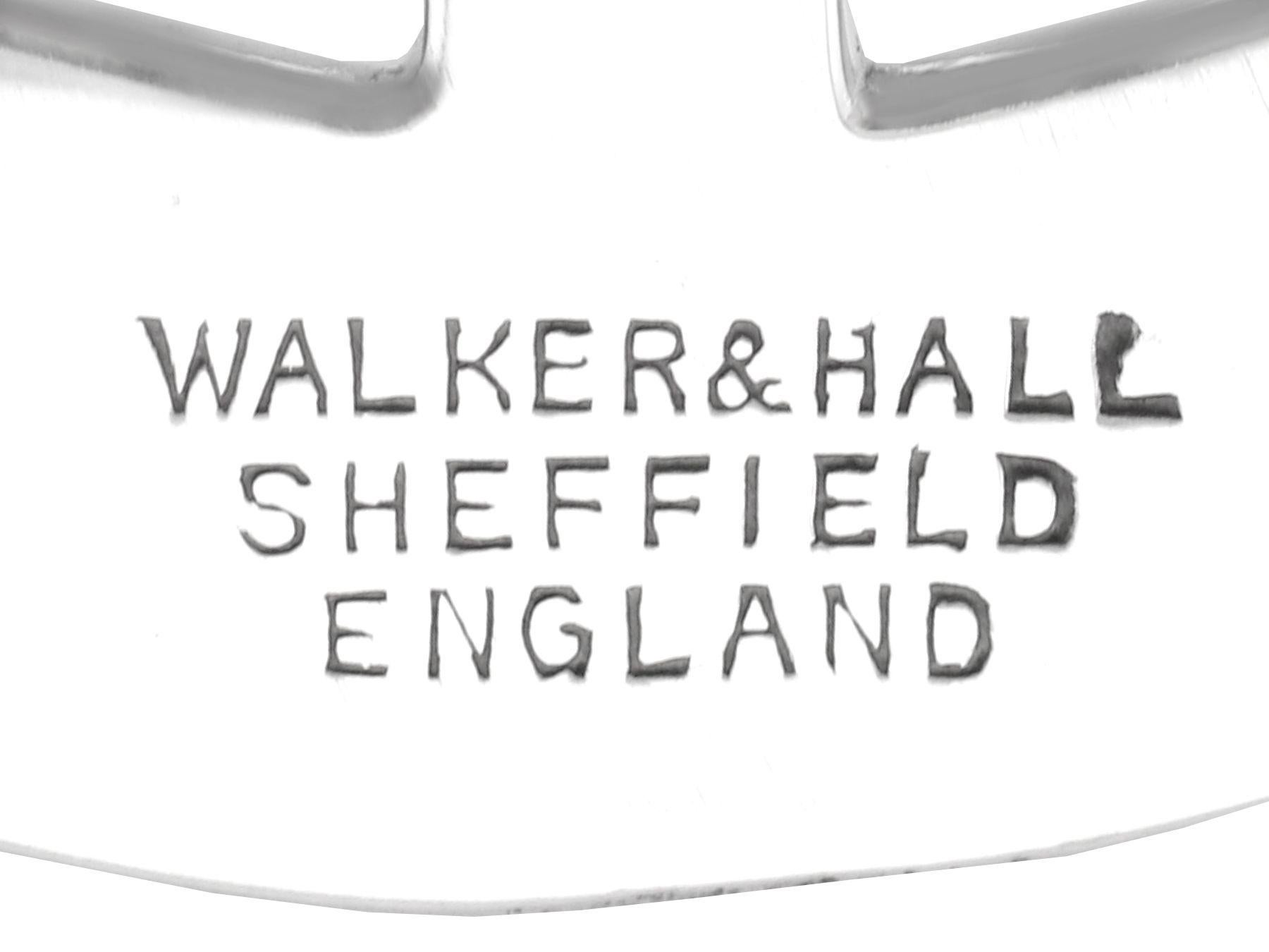 Walker & Hall Antique Edwardian Sterling Silver Toast Rack 2