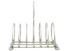 Antiker edwardianischer Toastständer aus Sterlingsilber