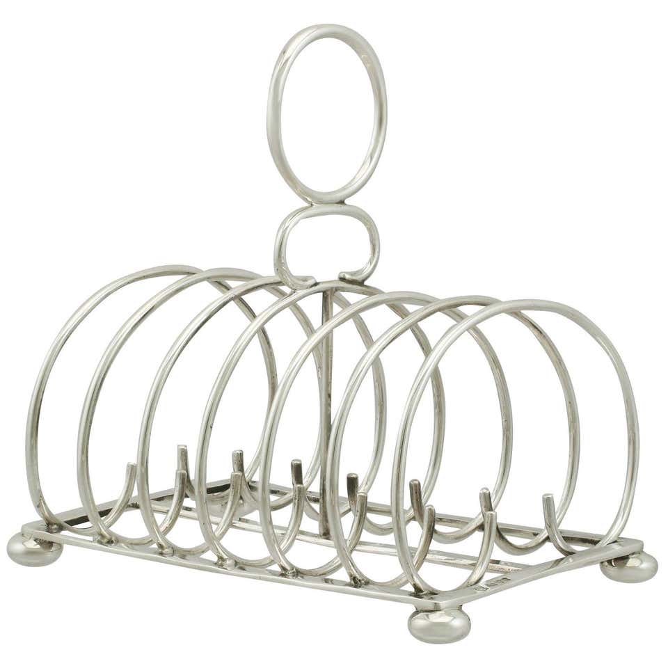 Early 20th Century Antique Edward viii Sterling Silver Toast Rack ...