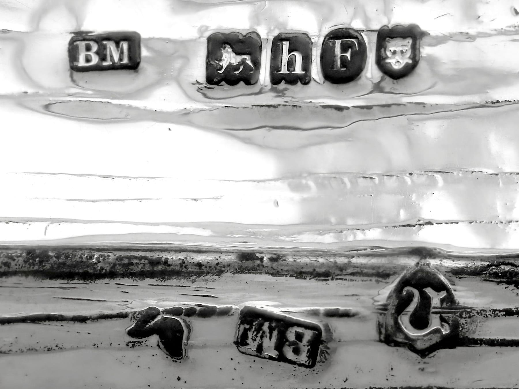 Antico calamaio edoardiano in argento sterling con tartaruga (1903) in vendita 6