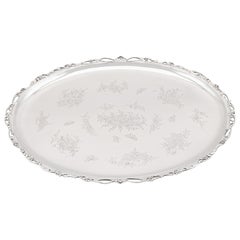 Antique Edwardian Sterling Silver Tray, 1903