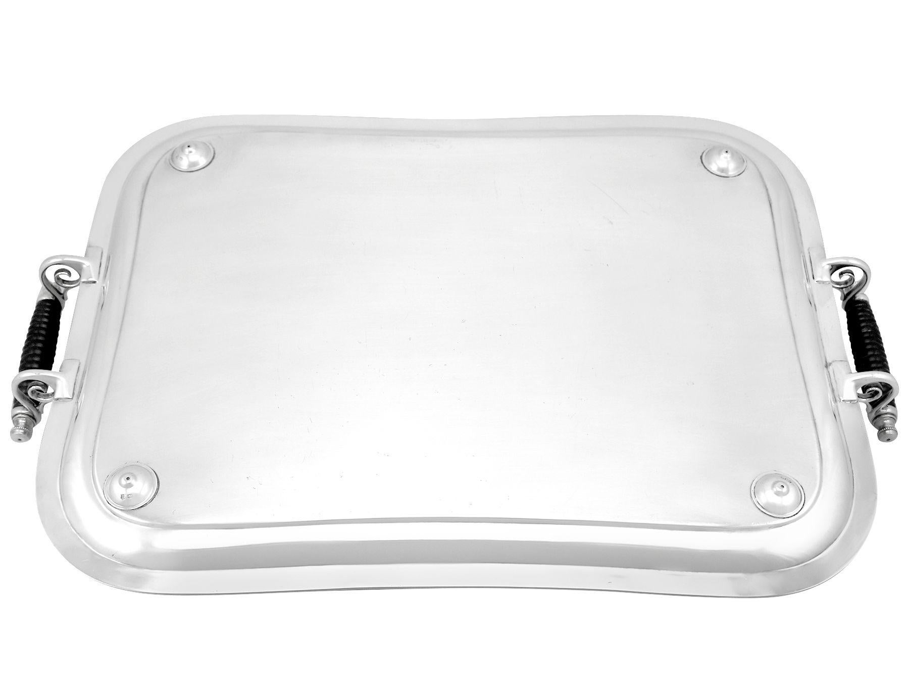 Antique Edwardian Sterling Silver Commemorative Tray For Sale 12