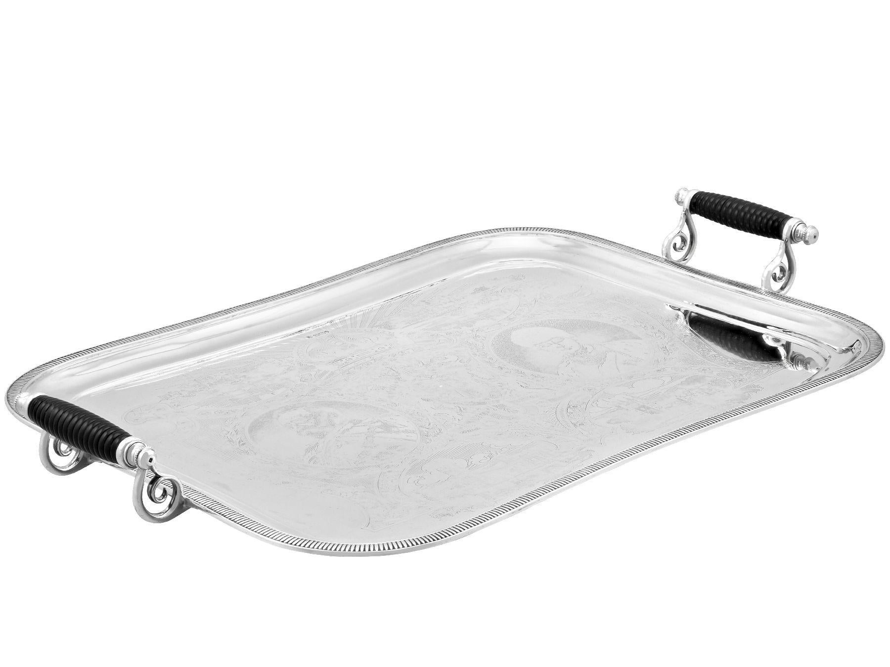 Edwardian Sterling Silver Commemorative Tray In Excellent Condition For Sale In Jesmond, Newcastle Upon Tyne
