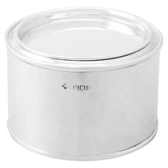 Antique Edwardian Sterling Silver Treacle Tin/Container