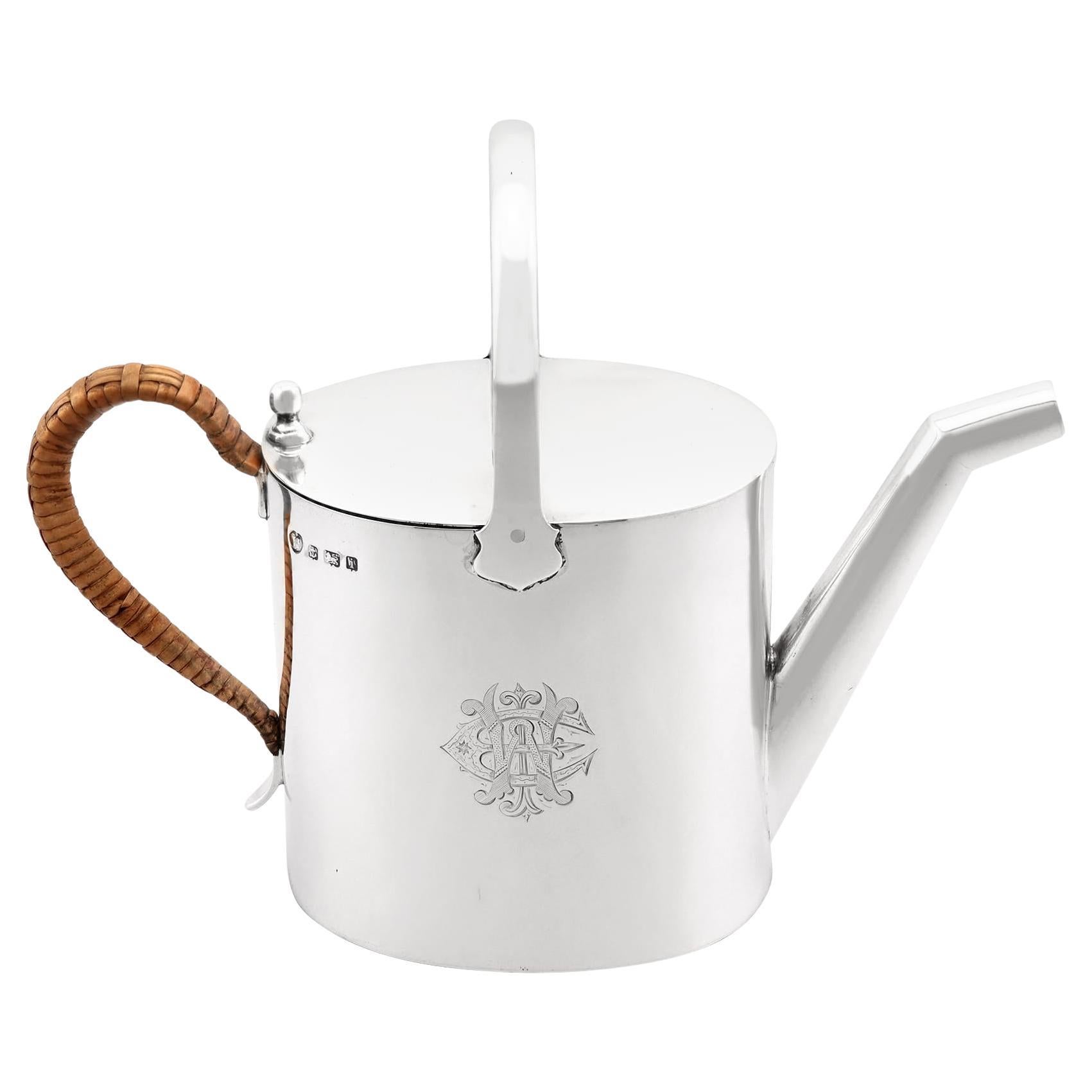 Antique Edwardian Sterling Silver Watering Can (1908) For Sale