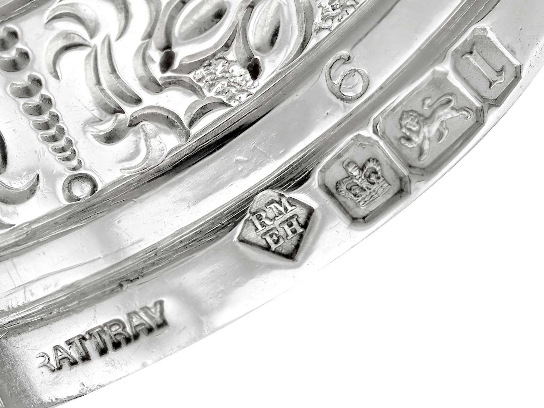 Edwardian Sterling Silber Weinflaschenhalter Handle im Angebot 5