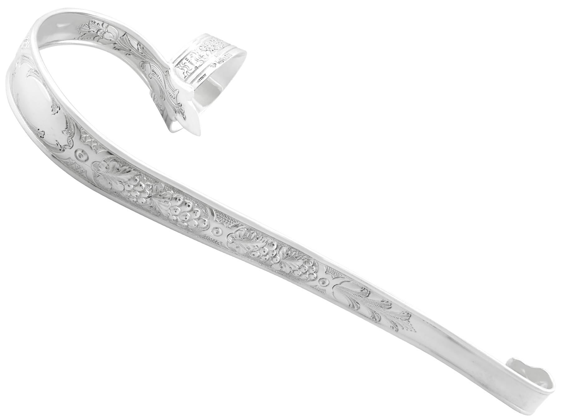 Edwardian Sterling Silber Weinflaschenhalter Handle (Englisch) im Angebot