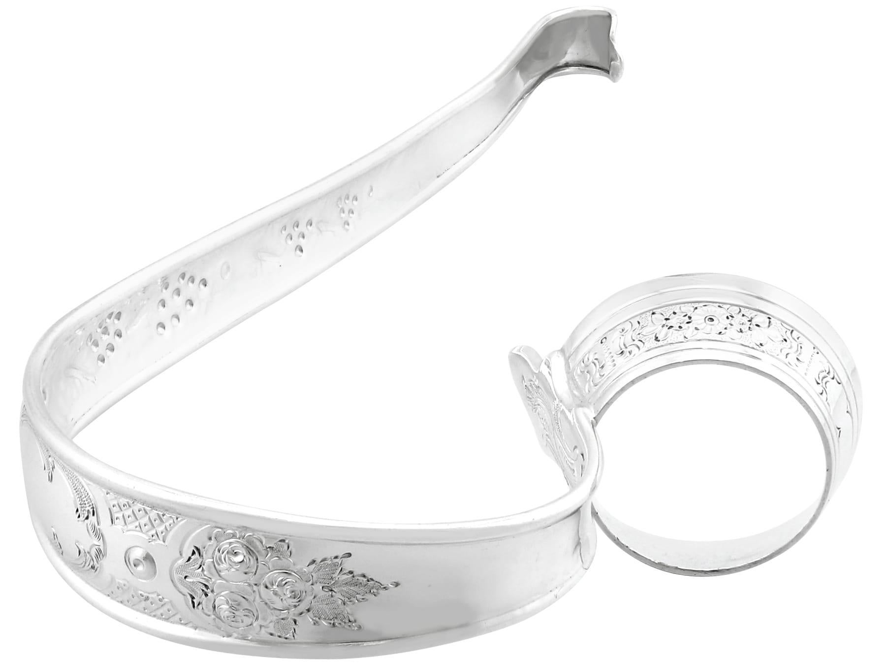 Edwardian Sterling Silber Weinflaschenhalter Handle (Frühes 20. Jahrhundert) im Angebot